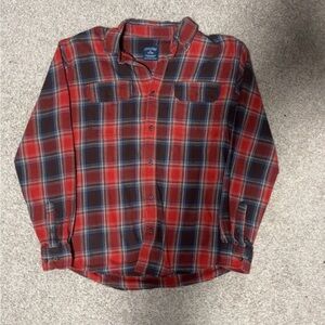 Faded Glory Red and Blue Plaid Casual Shirt